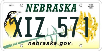 NE license plate XIZ571