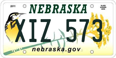 NE license plate XIZ573