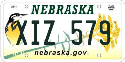NE license plate XIZ579