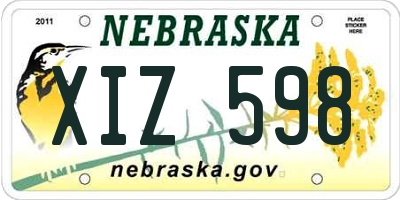 NE license plate XIZ598