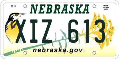 NE license plate XIZ613