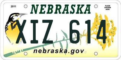 NE license plate XIZ614