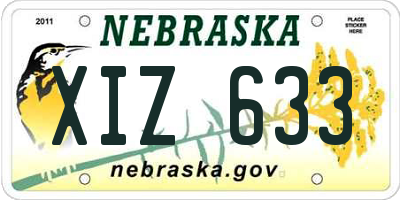 NE license plate XIZ633