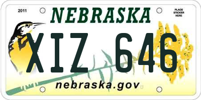 NE license plate XIZ646
