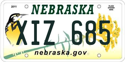 NE license plate XIZ685