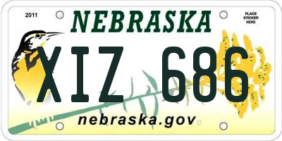 NE license plate XIZ686