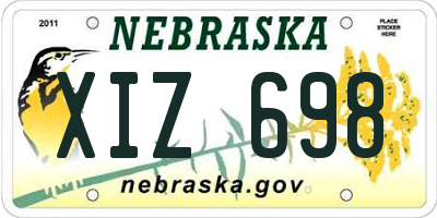 NE license plate XIZ698