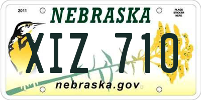 NE license plate XIZ710