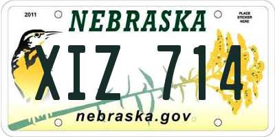 NE license plate XIZ714