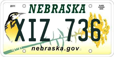 NE license plate XIZ736