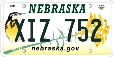 NE license plate XIZ752
