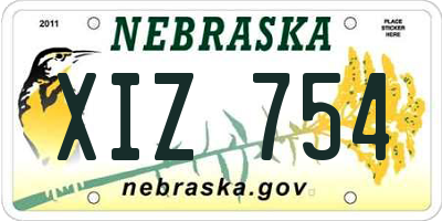 NE license plate XIZ754