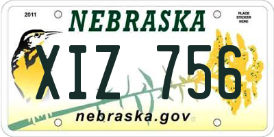 NE license plate XIZ756
