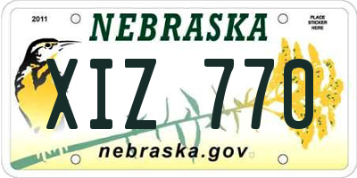 NE license plate XIZ770