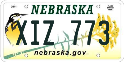 NE license plate XIZ773