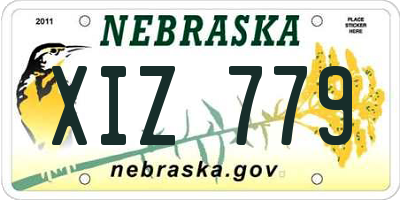 NE license plate XIZ779