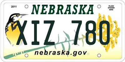 NE license plate XIZ780