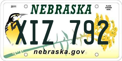 NE license plate XIZ792