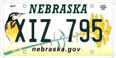 NE license plate XIZ795