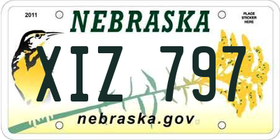 NE license plate XIZ797