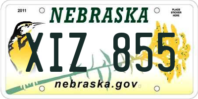 NE license plate XIZ855