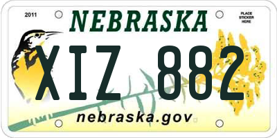 NE license plate XIZ882