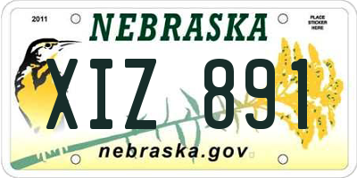NE license plate XIZ891