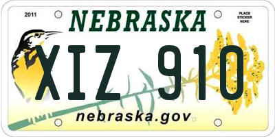 NE license plate XIZ910