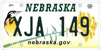 NE license plate XJA149