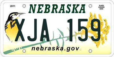 NE license plate XJA159