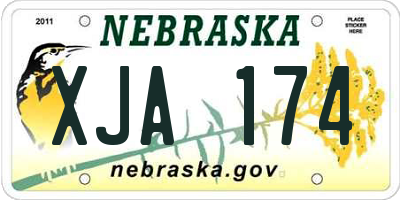 NE license plate XJA174