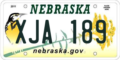 NE license plate XJA189