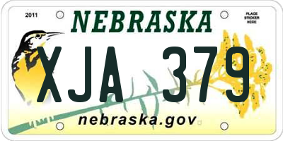 NE license plate XJA379