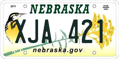 NE license plate XJA421