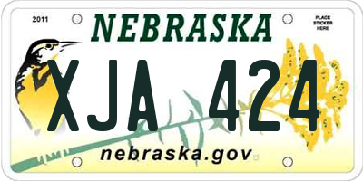 NE license plate XJA424