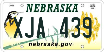 NE license plate XJA439
