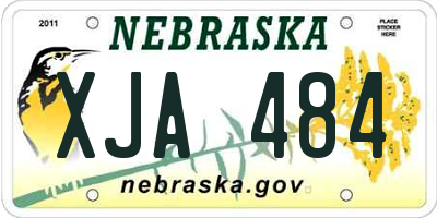 NE license plate XJA484