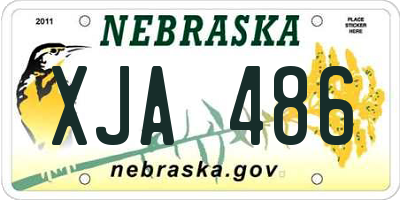 NE license plate XJA486