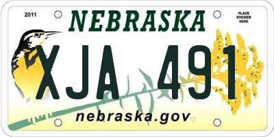 NE license plate XJA491