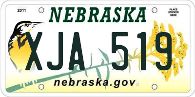 NE license plate XJA519