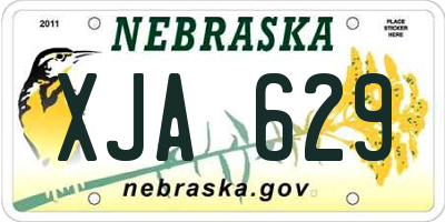 NE license plate XJA629