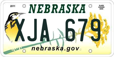 NE license plate XJA679
