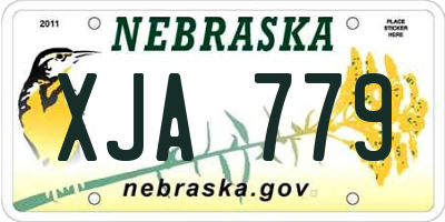 NE license plate XJA779