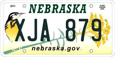 NE license plate XJA879