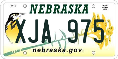 NE license plate XJA975