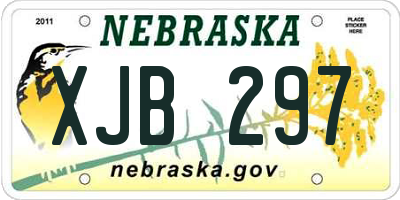 NE license plate XJB297