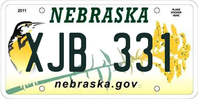 NE license plate XJB331