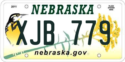 NE license plate XJB779