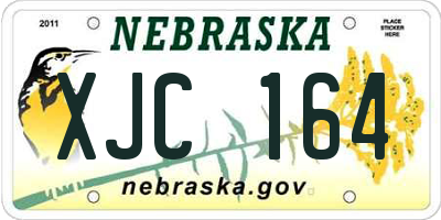 NE license plate XJC164