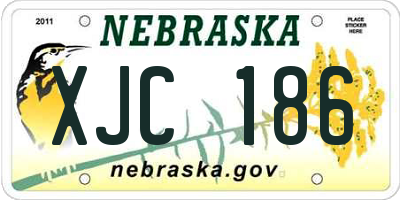 NE license plate XJC186